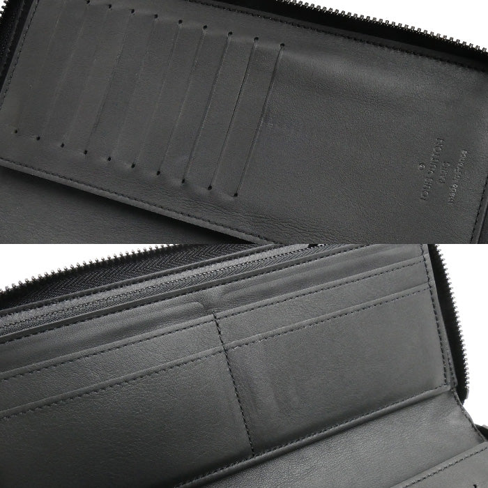 LOUIS VUITTON ルイ・ヴィトン ジッピーウォレットヴェルティカル 長財布 ラウンドファスナー モノグラムトリヨン ブラック M69047 ICチップ メンズ【中古】