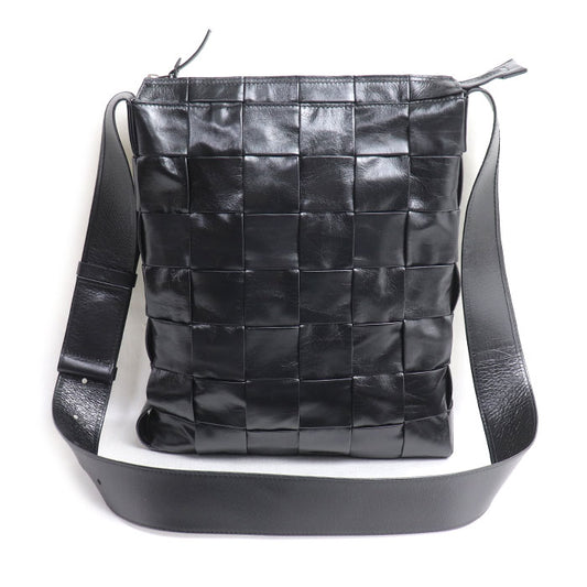 BOTTEGAVENETA ボッテガヴェネタ マキシイントレチャート カセット ショルダーバッグ ブラック 651480 VCQ71 8803 メンズ【中古】【美品】