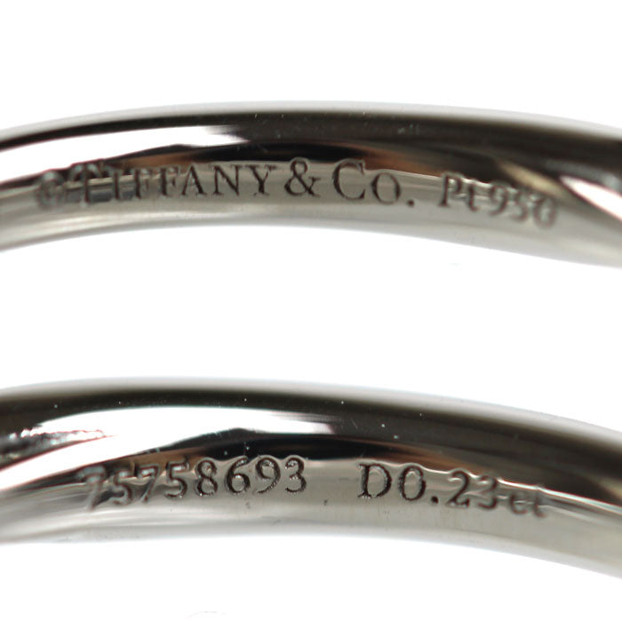TIFFANY&Co. ティファニー Pt950プラチナ ハーモニー ハーフサークル リング・指輪 ダイヤモンド0.23ct 11号 3.1g レディース【中古】