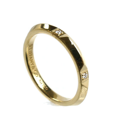 TIFFANY&Co. ティファニー K18YG イエローゴールド トゥルーバンド リング・指輪 ダイヤモンド 11.5号 3.4g レディース【中古】