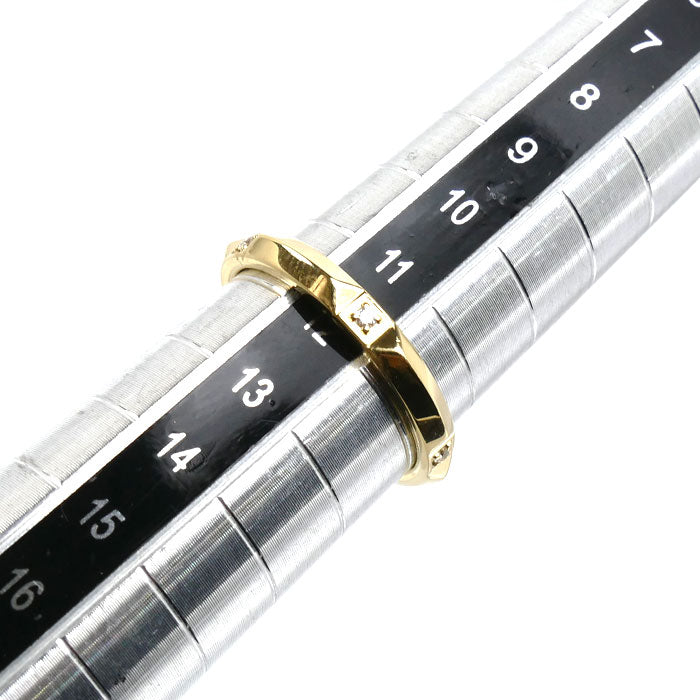 TIFFANY&Co. ティファニー K18YG イエローゴールド トゥルーバンド リング・指輪 ダイヤモンド 11.5号 3.4g レディース【中古】
