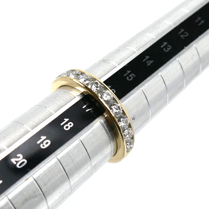 TIFFANY&Co. ティファニー K18YG イエローゴールド ハーフサークル チャネルセッティング リング・指輪 ダイヤモンド 16.5号 5.4g レディース【中古】【美品】