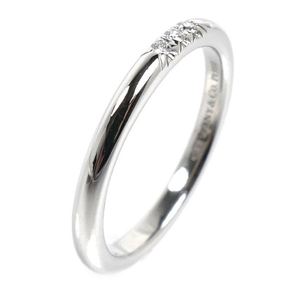 TIFFANY&Co. ティファニー Pt950プラチナ クラシックバンド 3Pダイヤ リング・指輪 ダイヤモンド 5.5号 2.8g レディース【中古】【美品】