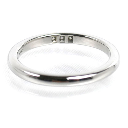 TIFFANY&Co. ティファニー Pt950プラチナ クラシックバンド 3Pダイヤ リング・指輪 ダイヤモンド 5.5号 2.8g レディース【中古】【美品】