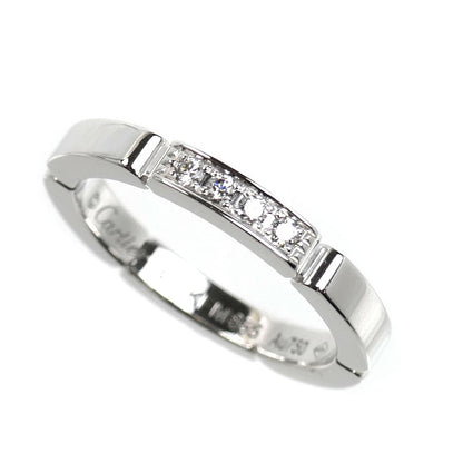 CARTIER カルティエ K18WG ホワイトゴールド マイヨンパンテール 4Pダイヤ リング・指輪 B4080448 ダイヤモンド 8号 48 3.9g レディース【中古】【美品】
