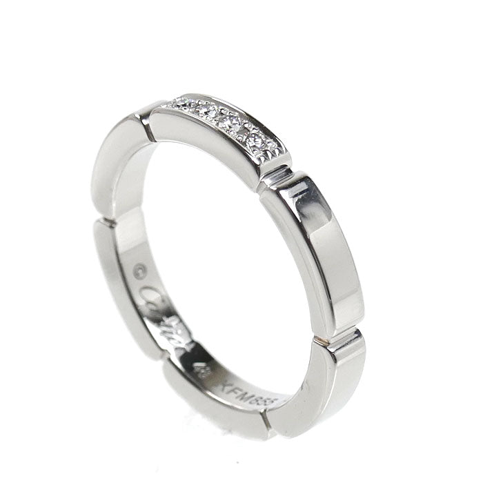 CARTIER カルティエ K18WG ホワイトゴールド マイヨンパンテール 4Pダイヤ リング・指輪 B4080448 ダイヤモンド 8号 48 3.9g レディース【中古】【美品】