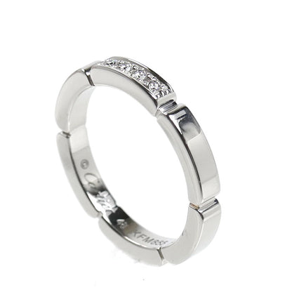 CARTIER カルティエ K18WG ホワイトゴールド マイヨンパンテール 4Pダイヤ リング・指輪 B4080448 ダイヤモンド 8号 48 3.9g レディース【中古】【美品】