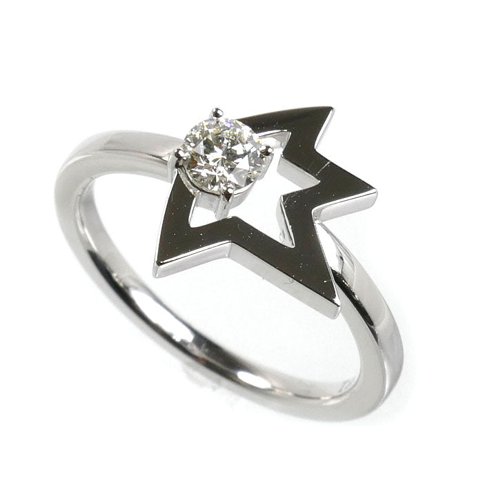 TASAKI タサキ K18WG ホワイトゴールド コメット ダイヤ リング・指輪 ダイヤモンド0.22ct 11号 3.7g レディース【中古】【美品】