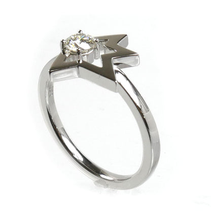 TASAKI タサキ K18WG ホワイトゴールド コメット ダイヤ リング・指輪 ダイヤモンド0.22ct 11号 3.7g レディース【中古】【美品】