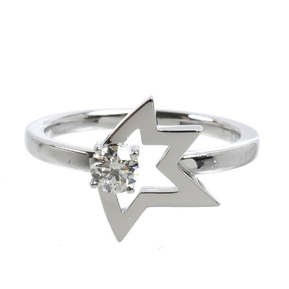 TASAKI タサキ K18WG ホワイトゴールド コメット ダイヤ リング・指輪 ダイヤモンド0.22ct 11号 3.7g レディース【中古】【美品】