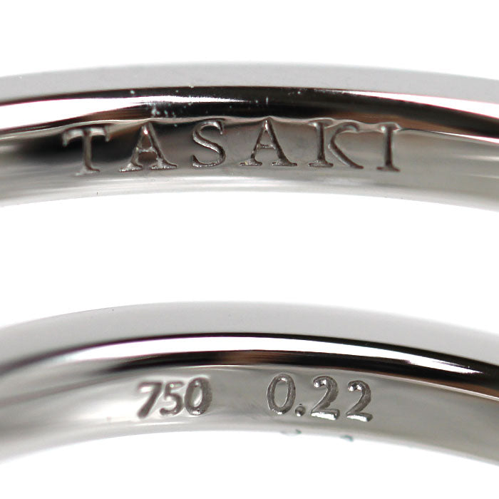 TASAKI タサキ K18WG ホワイトゴールド コメット ダイヤ リング・指輪 ダイヤモンド0.22ct 11号 3.7g レディース【中古】【美品】