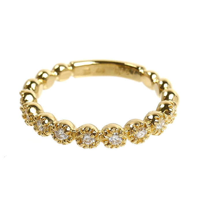 Ponte Vecchio ポンテヴェキオ K18YG イエローゴールド リング・指輪 ダイヤモンド0.16ct 6号 2.6g レディース【中古】【美品】