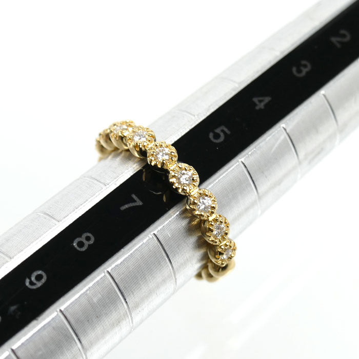 Ponte Vecchio ポンテヴェキオ K18YG イエローゴールド リング・指輪 ダイヤモンド0.16ct 6号 2.6g レディース【中古】【美品】