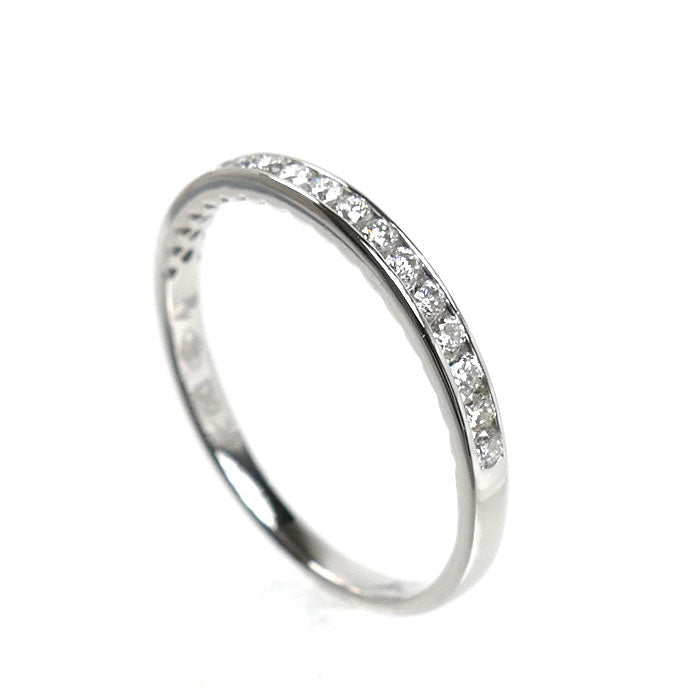 Ponte Vecchio ポンテヴェキオ K18WG ホワイトゴールド ハーフエタニティ リング・指輪 ダイヤモンド0.20ct 9号 1.2g レディース【中古】【美品】