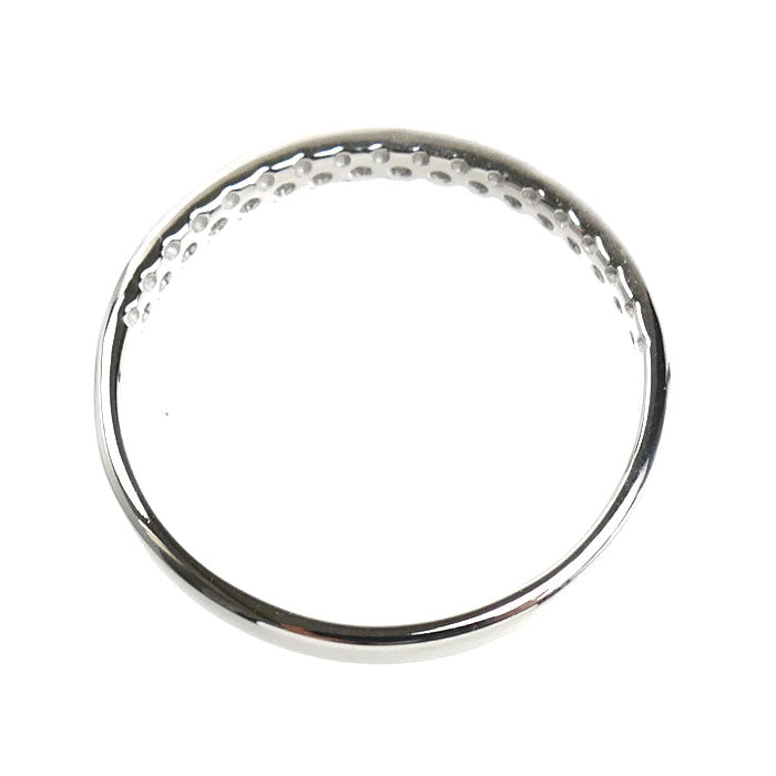 Ponte Vecchio ポンテヴェキオ K18WG ホワイトゴールド ハーフエタニティ リング・指輪 ダイヤモンド0.20ct 9号 1.2g レディース【中古】【美品】