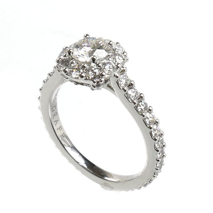 GRAFF グラフ K18WG ホワイトゴールド アイコン ラウンド リング・指輪 RGR618 ダイヤモンド0.54ct 8.5号 4.0g レディース【中古】