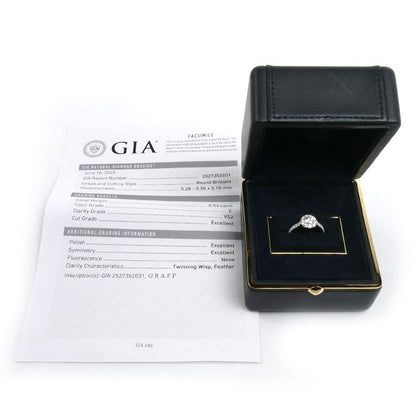 GRAFF グラフ K18WG ホワイトゴールド アイコン ラウンド リング・指輪 RGR618 ダイヤモンド0.54ct 8.5号 4.0g レディース【中古】
