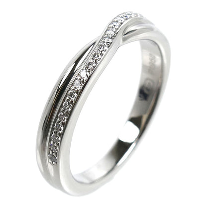 HARRY WINSTON ハリーウィンストン Pt950プラチナ トリスト ワンロウ リング・指輪 WBDPRD1RFT ダイヤモンド 8.5号 5.1g レディース【中古】【美品】