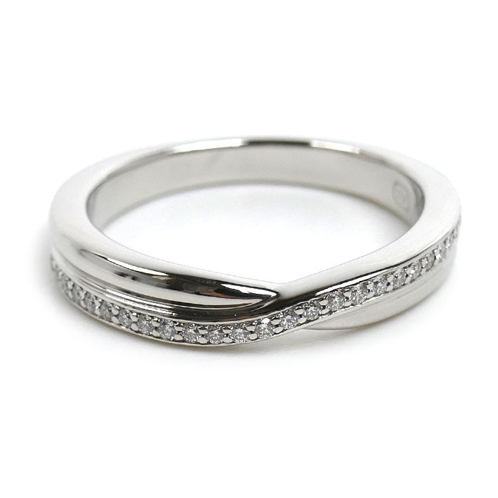 HARRY WINSTON ハリーウィンストン Pt950プラチナ トリスト ワンロウ リング・指輪 WBDPRD1RFT ダイヤモンド 8.5号 5.1g レディース【中古】【美品】