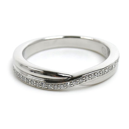 HARRY WINSTON ハリーウィンストン Pt950プラチナ トリスト ワンロウ リング・指輪 WBDPRD1RFT ダイヤモンド 8.5号 5.1g レディース【中古】【美品】