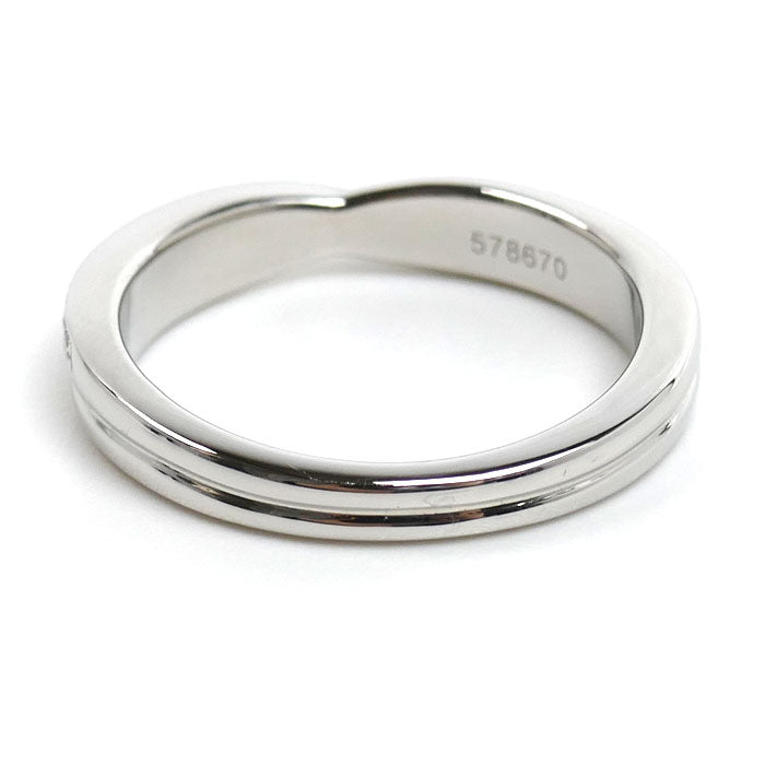 HARRY WINSTON ハリーウィンストン Pt950プラチナ トリスト ワンロウ リング・指輪 WBDPRD1RFT ダイヤモンド 8.5号 5.1g レディース【中古】【美品】
