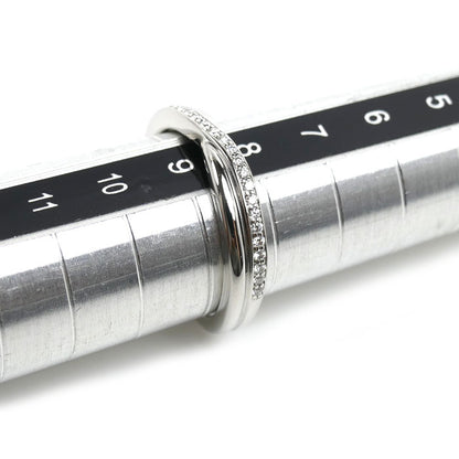 HARRY WINSTON ハリーウィンストン Pt950プラチナ トリスト ワンロウ リング・指輪 WBDPRD1RFT ダイヤモンド 8.5号 5.1g レディース【中古】【美品】