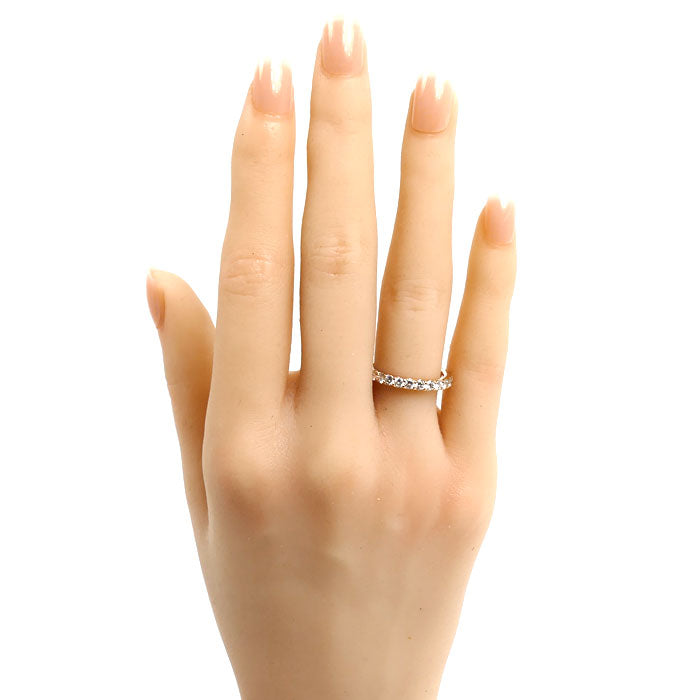 K18PG ピンクゴールド リング・指輪 ダイヤモンド1.00ct 11号 3.1g レディース【中古】【美品】