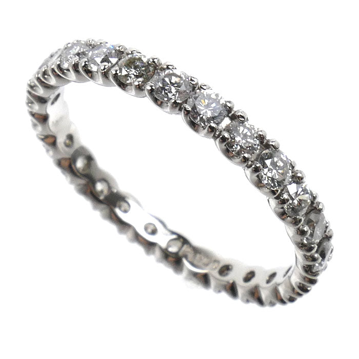 Pt900プラチナ フルエタニティ リング・指輪 ダイヤモンド0.86ct 10号 2.1g レディース【中古】【美品】