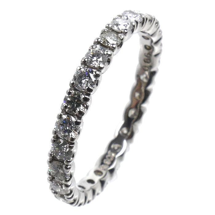 Pt900プラチナ フルエタニティ リング・指輪 ダイヤモンド0.86ct 10号 2.1g レディース【中古】【美品】