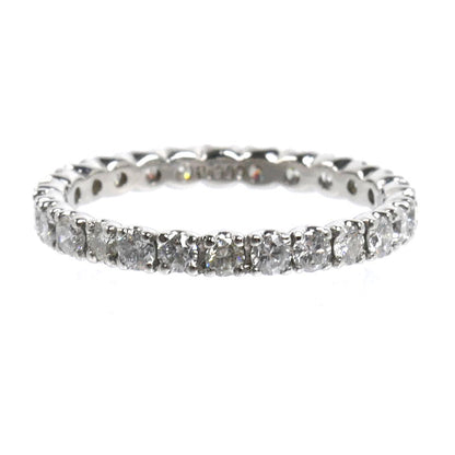 Pt900プラチナ フルエタニティ リング・指輪 ダイヤモンド0.86ct 10号 2.1g レディース【中古】【美品】