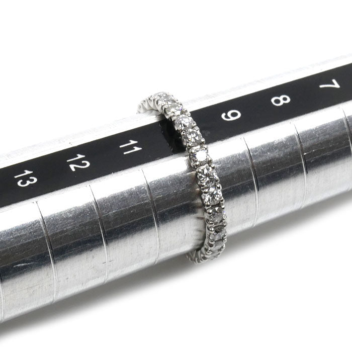 Pt900プラチナ フルエタニティ リング・指輪 ダイヤモンド0.86ct 10号 2.1g レディース【中古】【美品】