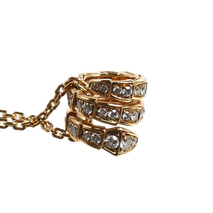 BVLGARI ブルガリ K18PG ピンクゴールド セルペンティ ヴァイパー ネックレス 357795 ダイヤモンド 13.1g 52/54cm レディース【中古】【美品】