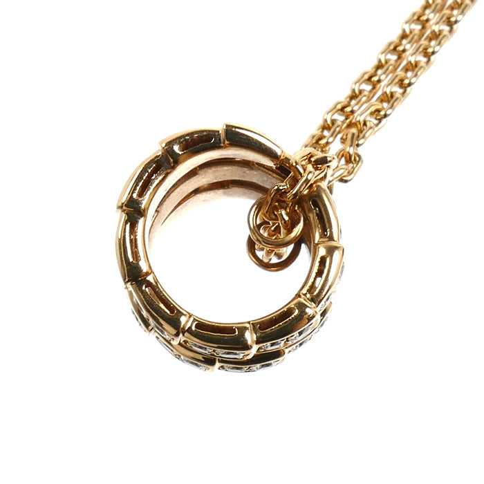 BVLGARI ブルガリ K18PG ピンクゴールド セルペンティ ヴァイパー ネックレス 357795 ダイヤモンド 13.1g 52/54cm レディース【中古】【美品】