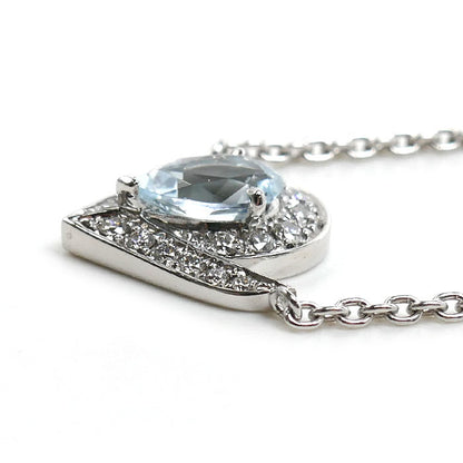 Chaumet ショーメ K18WG ホワイトゴールド ジョゼフィーヌ エグレット ネックレス 085144-000 アクアマリン ダイヤモンド 5.2g 42cm レディース【中古】【美品】