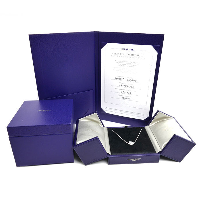 Chaumet ショーメ K18WG ホワイトゴールド ジョゼフィーヌ エグレット ネックレス 085144-000 アクアマリン ダイヤモンド 5.2g 42cm レディース【中古】【美品】