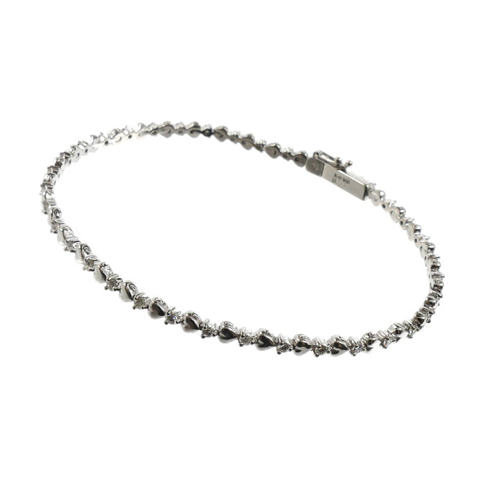 TASAKI タサキ K18WG ホワイトゴールド ブレスレット ダイヤモンド0.72ct 9.5g 18.5cm レディース【中古】