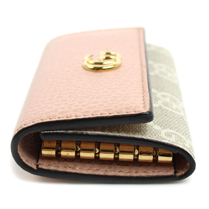 GUCCI グッチ ダブルG バイカラー キーケース ダスティピンク 456118 レディース【中古】
