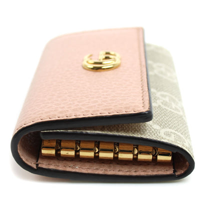 GUCCI グッチ ダブルG バイカラー キーケース ダスティピンク 456118 レディース【中古】