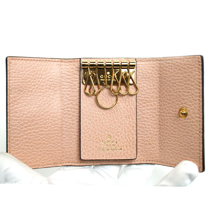 GUCCI グッチ ダブルG バイカラー キーケース ダスティピンク 456118 レディース【中古】
