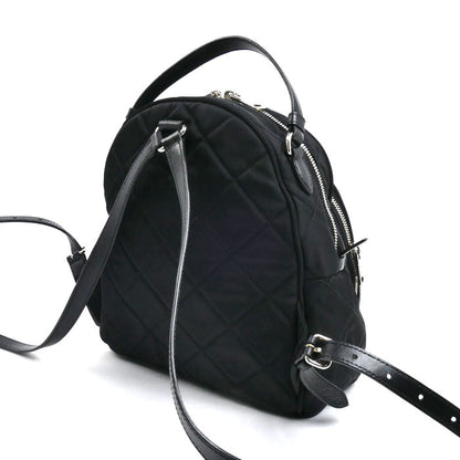 PRADA プラダ テスート インプントゥ リュック・デイパック ブラック 1BZ066 2AS3 F0002 ICチップ レディース【中古】