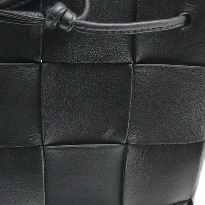 BOTTEGAVENETA ボッテガヴェネタ マキシイントレチャート カセット スモール クロスボディバッグ ショルダーバッグ ブラック 680218 レディース【中古】