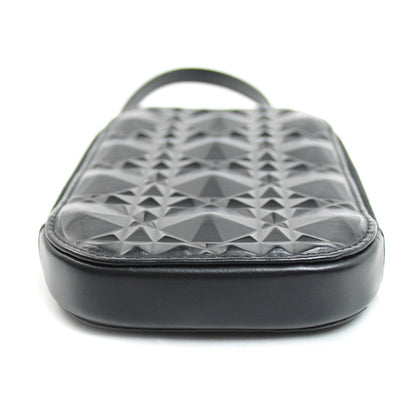 Dior ディオール ダイヤモンド カナージュ フォンポーチ 2Wayショルダーバッグ ブラック S0872SNEA-M900 レディース【中古】【美品】