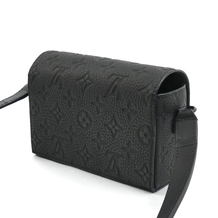 LOUIS VUITTON ルイ・ヴィトン スティーマー ウエアラブルウォレット ショルダーバッグ トリヨンモノグラム ブラック M81746 ICチップ メンズ【中古】【極美品】