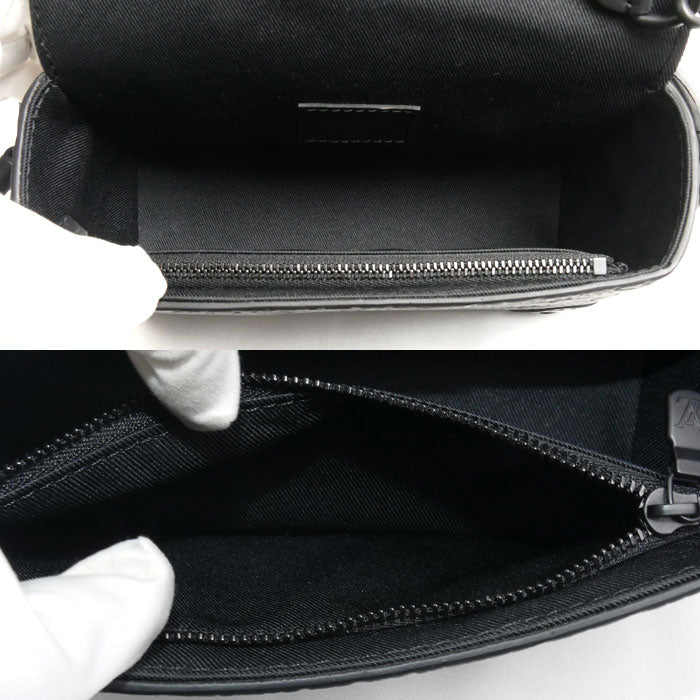 LOUIS VUITTON ルイ・ヴィトン スティーマー ウエアラブルウォレット ショルダーバッグ トリヨンモノグラム ブラック M81746 ICチップ メンズ【中古】【極美品】