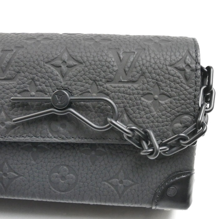 LOUIS VUITTON ルイ・ヴィトン スティーマー ウエアラブルウォレット ショルダーバッグ トリヨンモノグラム ブラック M81746 ICチップ メンズ【中古】【極美品】