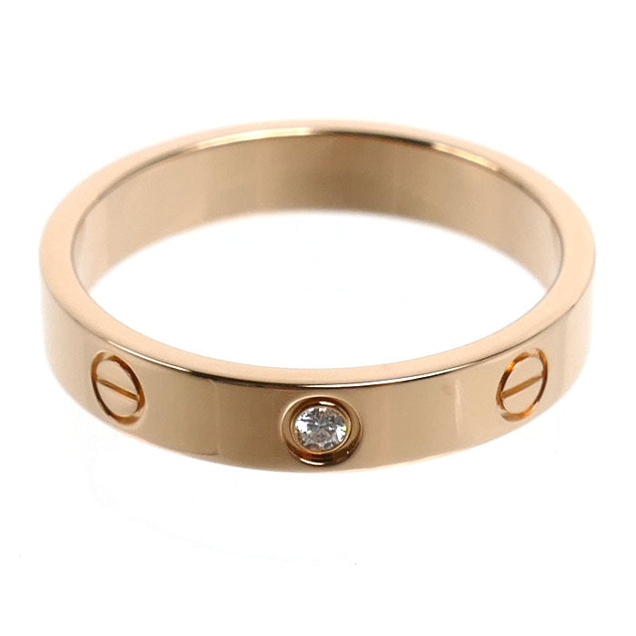 CARTIER カルティエ K18PG ピンクゴールド ミニラブ 1Pダイヤ リング・指輪 B4050759 ダイヤモンド 18.5号 59 5.0g レディース【中古】【美品】