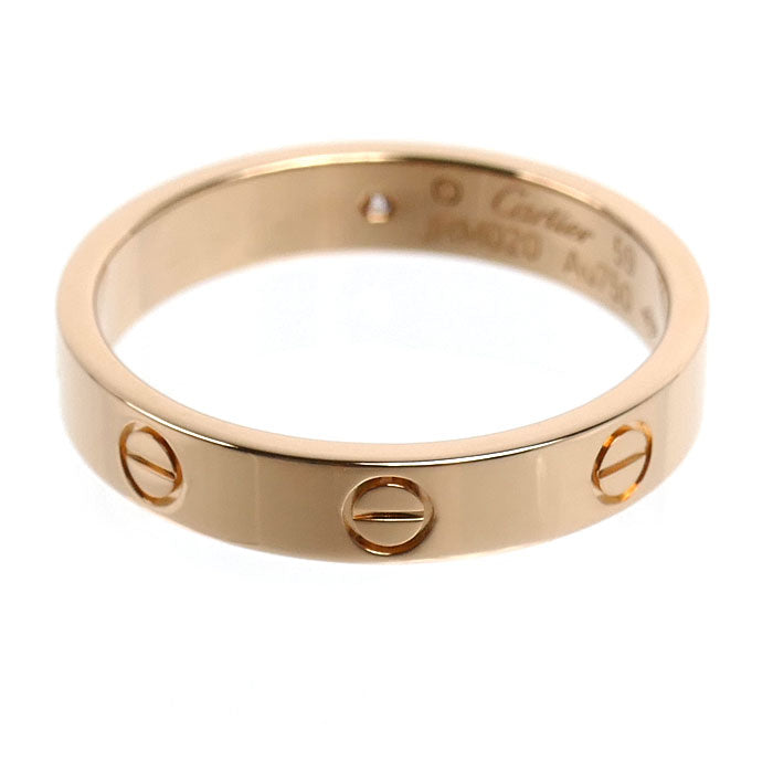 CARTIER カルティエ K18PG ピンクゴールド ミニラブ 1Pダイヤ リング・指輪 B4050759 ダイヤモンド 18.5号 59 5.0g レディース【中古】【美品】