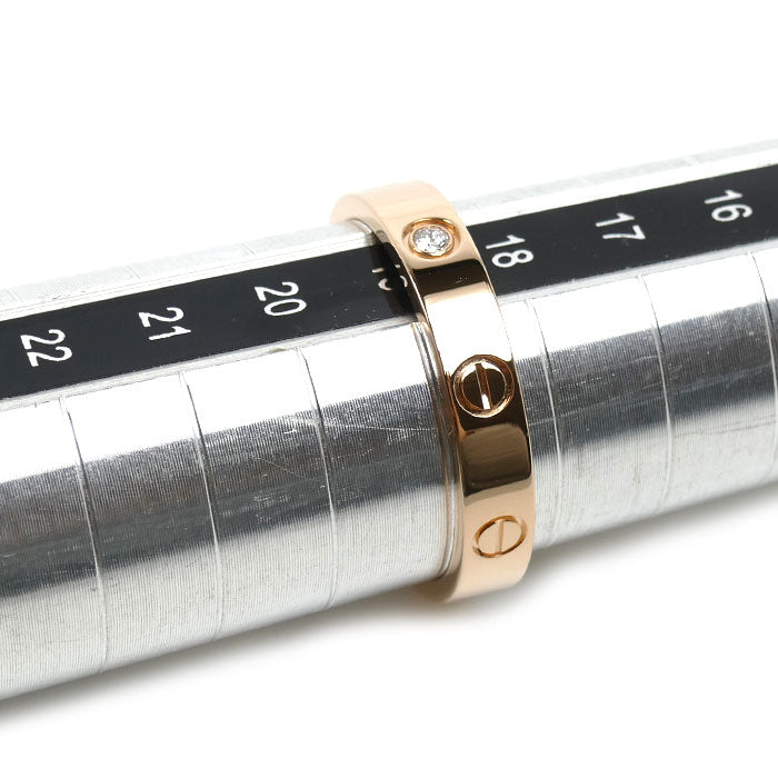 CARTIER カルティエ K18PG ピンクゴールド ミニラブ 1Pダイヤ リング・指輪 B4050759 ダイヤモンド 18.5号 59 5.0g レディース【中古】【美品】