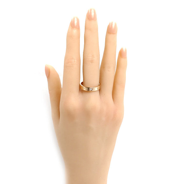 CARTIER カルティエ K18PG ピンクゴールド ミニラブ 1Pダイヤ リング・指輪 B4050759 ダイヤモンド 18.5号 59 5.0g レディース【中古】【美品】