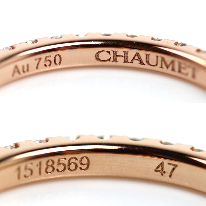Chaumet ショーメ K18PG ピンクゴールド フルエタニティ リング・指輪 082758 ダイヤモンド 7号 47 1.3g レディース【中古】【美品】
